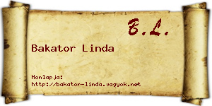 Bakator Linda névjegykártya